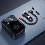 Draadloze luchtcompressor - Draagbare autobanden pomp / Fietspomp - 12V - Max 150psi - 30L/min - Auto accessoires - Afbeelding 2