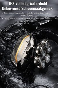 7D Skull Shaver Scheerapparaat Mannen - Hoofd Kaal Scheren - 6-in-1 Trimmer - LED Display - Draadloos - Waterproof - Nat & Droog - Baard & Hoofd - Afbeelding 5