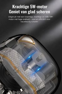 7D Skull Shaver Scheerapparaat Mannen - Hoofd Kaal Scheren - 6-in-1 Trimmer - LED Display - Draadloos - Waterproof - Nat & Droog - Baard & Hoofd - Afbeelding 7