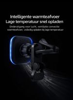 AirMag MagSafe Smartphonehouder Auto met Draadloze Oplader - 15W Snelladen - Magnetisch - Ventilatierooster - iPhone 12 t/m 17 - Afbeelding 2