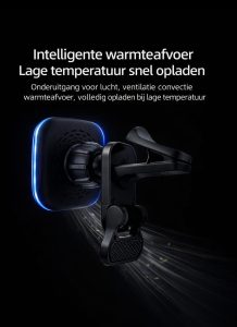 AirMag MagSafe Smartphonehouder Auto met Draadloze Oplader - 15W Snelladen - Magnetisch - Ventilatierooster - iPhone 12 t/m 17 - Afbeelding 2